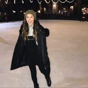 Black skinny overalls